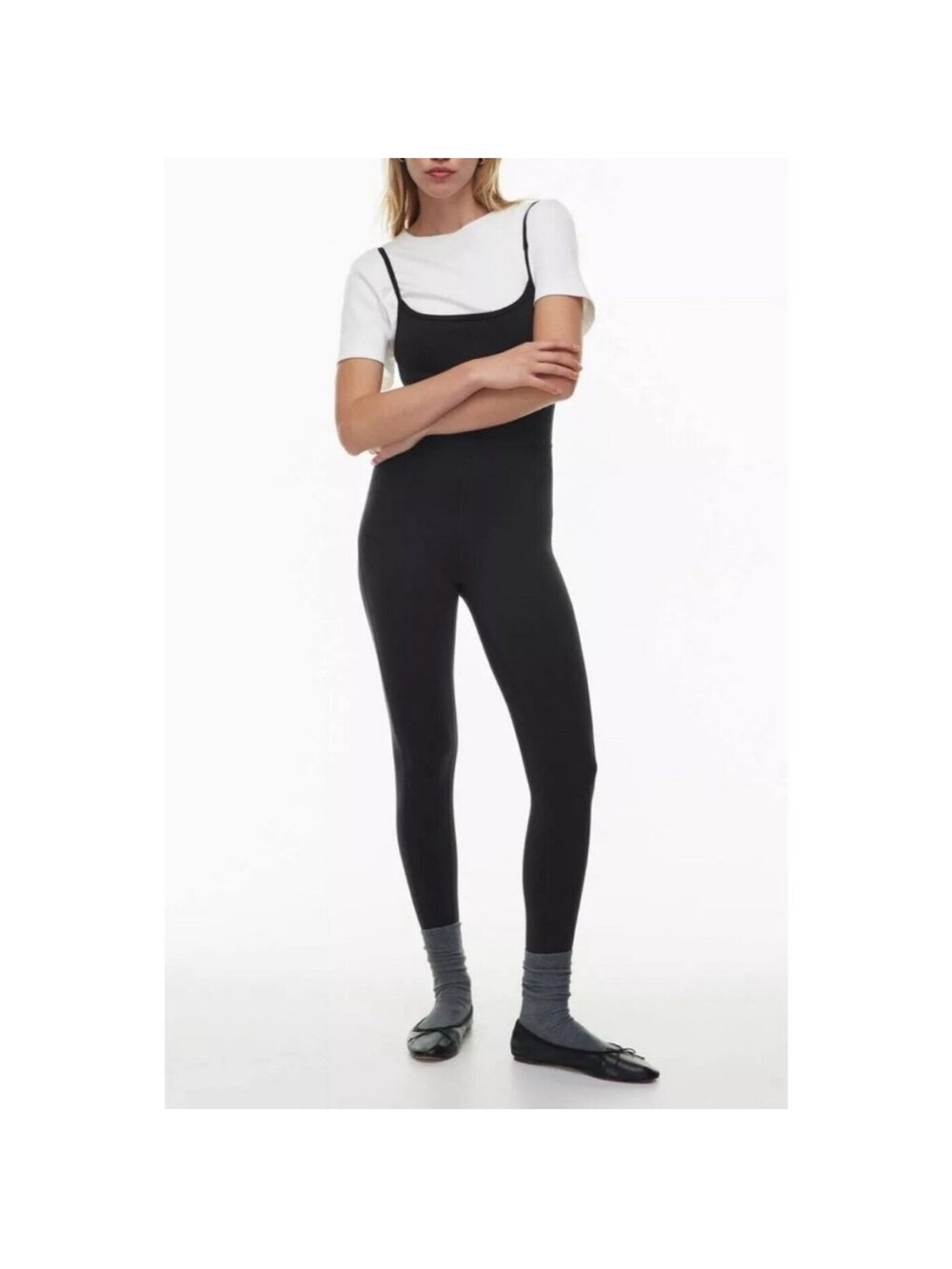 Aritzia Wilfred Free black athletic bodysuit jumpsuit one piece womens XS